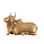 Pure Brass Superfine Nandi with Shiv Ling Carving | 14" Width | Sacred Hindu Art | Traditional Collection | Divine Presence | Jaipurio